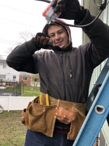 Electrician at work