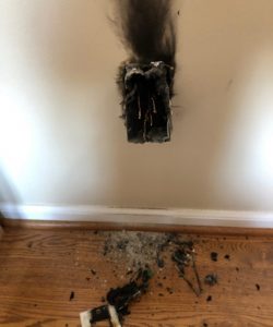 Damaged outlet